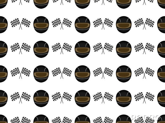 Tapete Helm und Fahnen