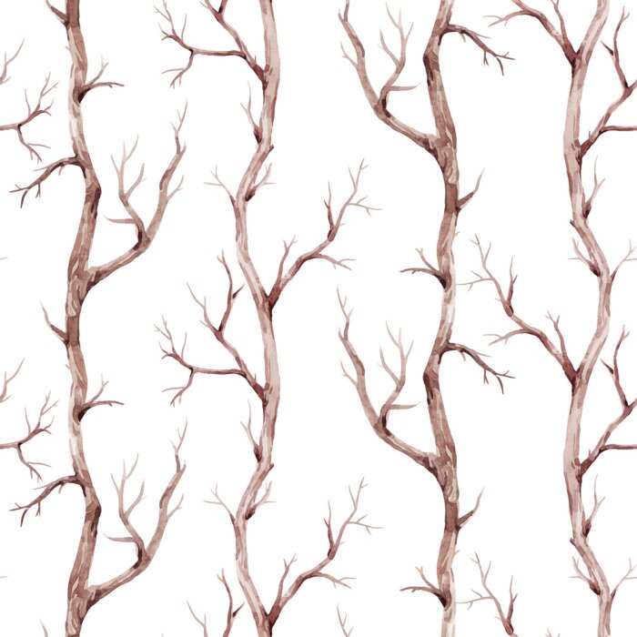 Tapete Herbst auf weißem Hintergrund