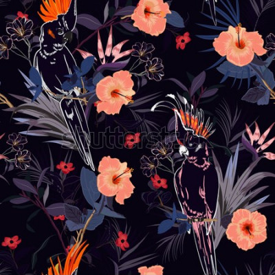 Tapete Hibiskus Blumen