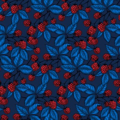 Tapete Himbeersträucher