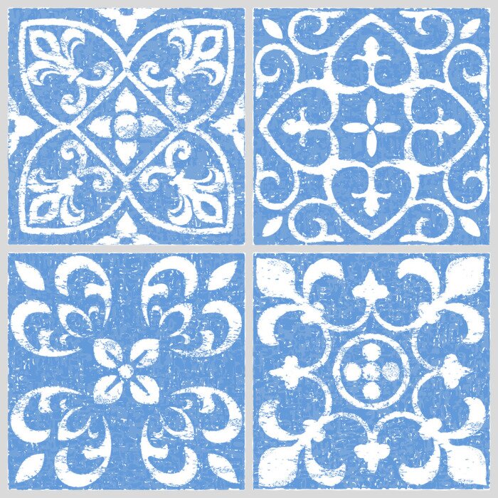 Tapete Himmelblaue Keramik