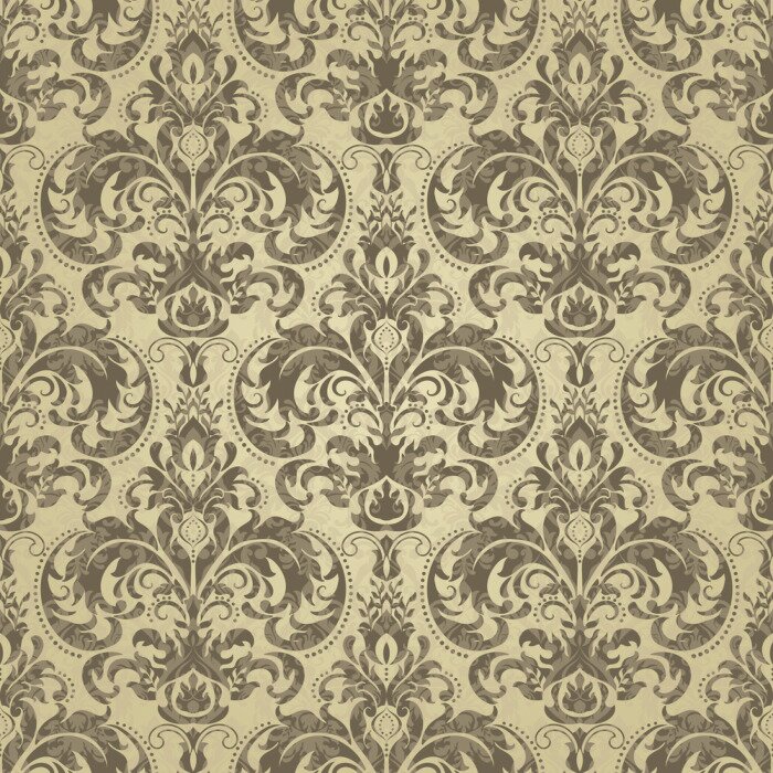 Tapete Hintergrund im Barockstil. Muster-Design, dekorative Retro-Dekor, Vektor-Illustration.