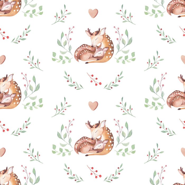 Tapete Hirsch mit Mama