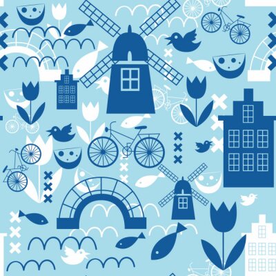 Tapete Holland-Muster