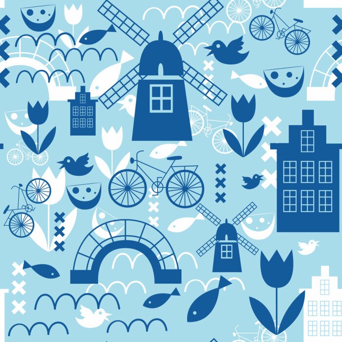 Tapete Holland-Muster