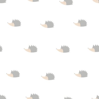 Tapete Igel auf weißem Hintergrund