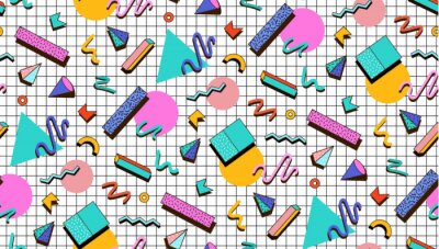 Tapete Illustration Memphis-Stil