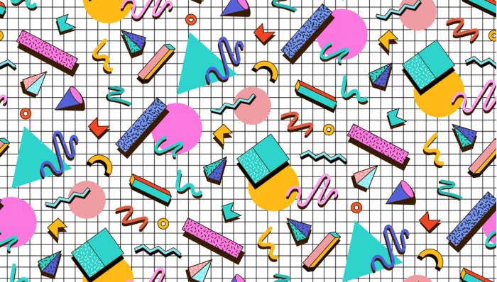 Tapete Illustration Memphis-Stil