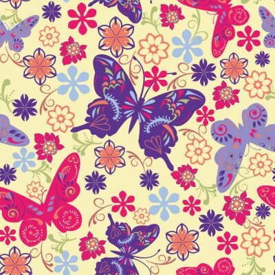 Illustration von bunten Schmetterlingen
