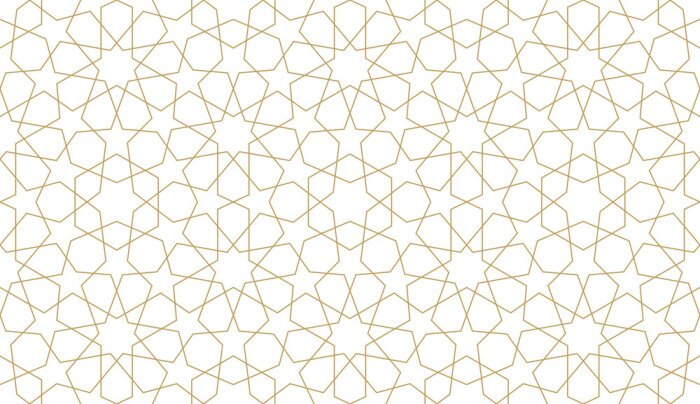 Tapete Illustrierte verbundene Sterne in Goldimitat