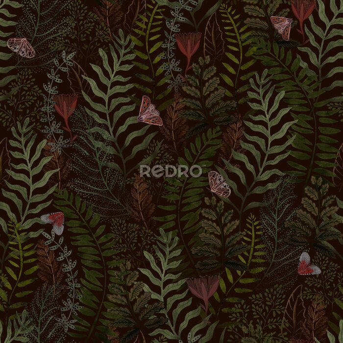 Tapete In den Tiefen des Waldes