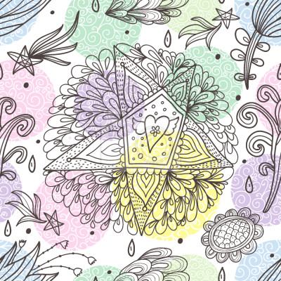 Tapete In Träume schicke ich Sterne und Blumen