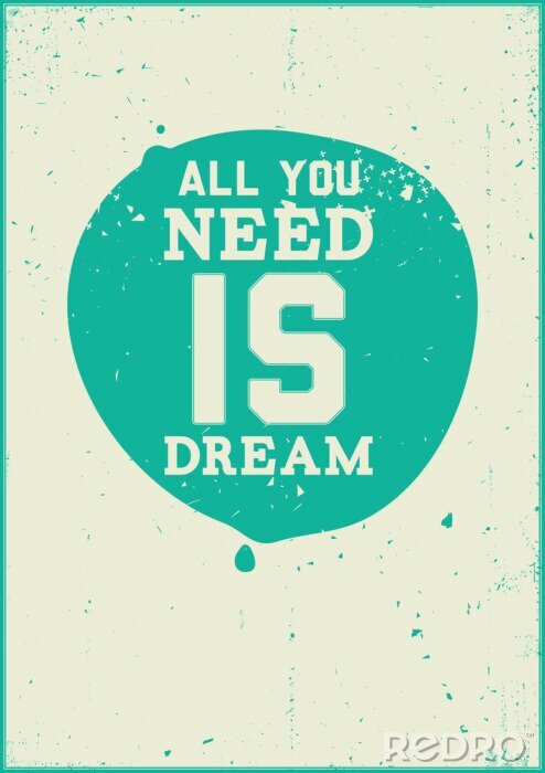 Tapete Inschrift über Träume