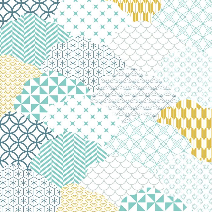 Tapete Japanischer Muster Vektor. Wolke Form Hintergrund.