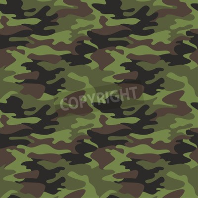 Tapete Jugend-Tarnmuster in Grün