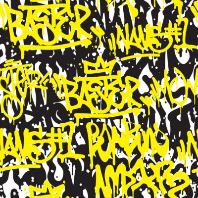 Tapete Jugendliche Komposition von Schnörkeln