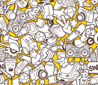 Tapete Jugendliches Stadt-Graffiti