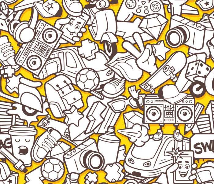 Tapete Jugendliches Stadt-Graffiti