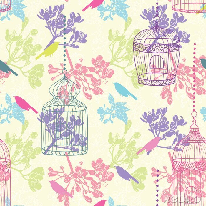 Tapete Käfige Shabby Chic