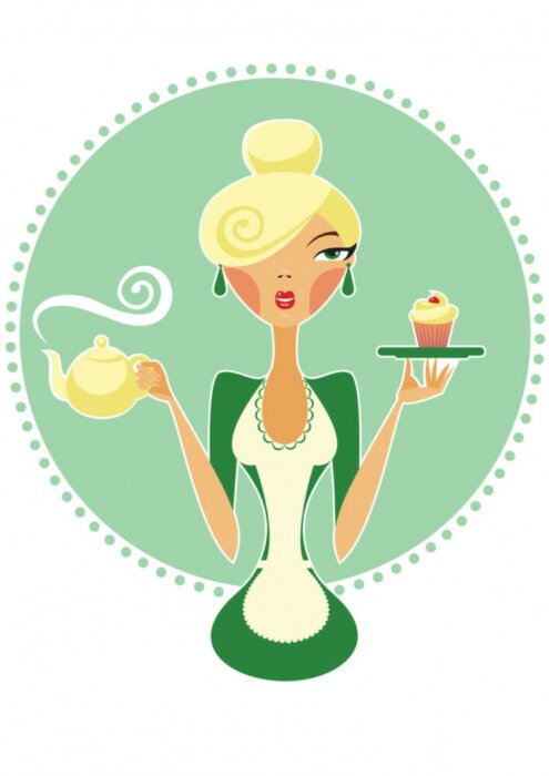 Tapete Kaffee servieren