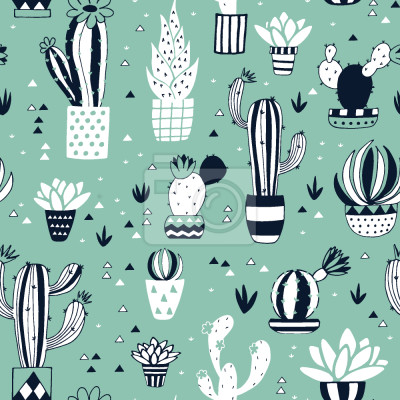 Tapete Kaktus im Topf