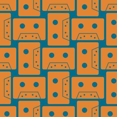 Tapete Kassettenfarbnahtloses Muster. Authentisches Design für Digital- und Printmedien.