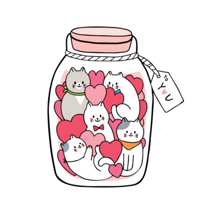 Katzen in einem Glas