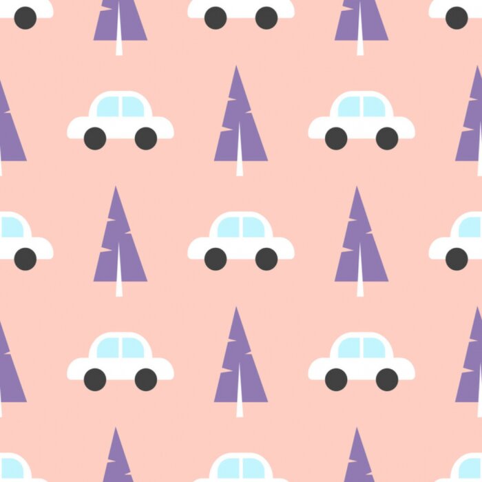 Tapete Kinderhintergrundmustermaschine und -baum