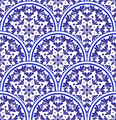 Tapete Klassisches Porzellanmuster