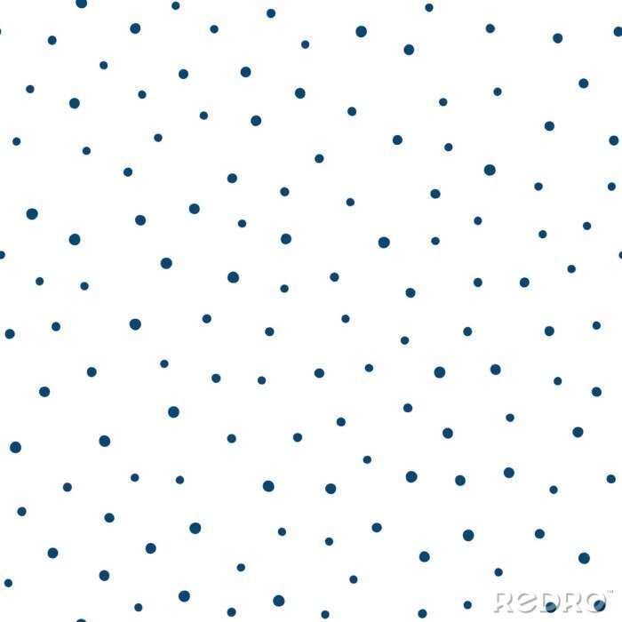 Tapete Kleine dunkelblaue Punkte auf weißem Hintergrund