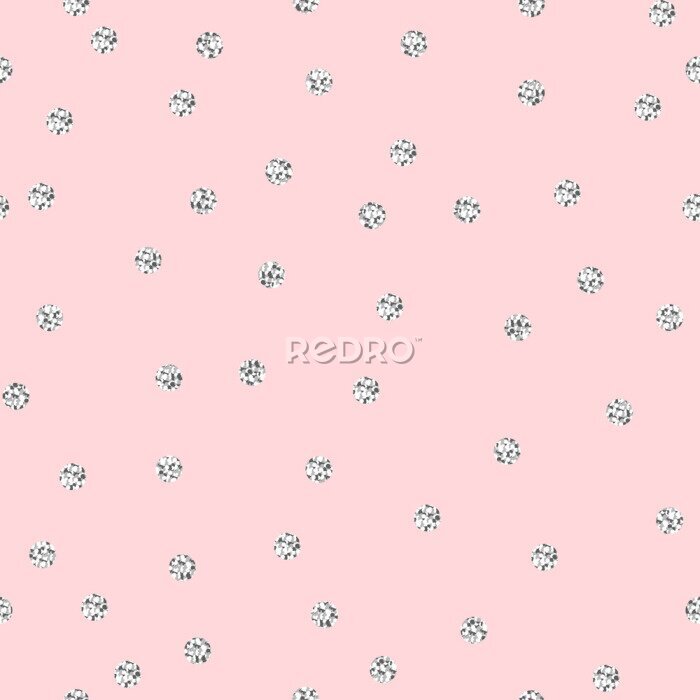 Tapete Kleine Punkte auf einem rosa Hintergrund
