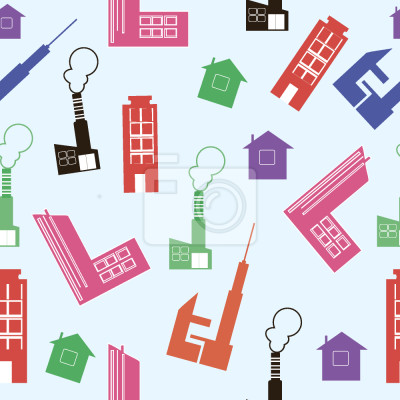 Tapete Kleine und große Geschäfte