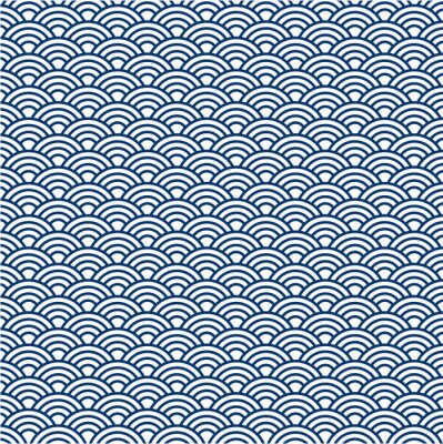 Tapete Kleine Wellen in Blautönen