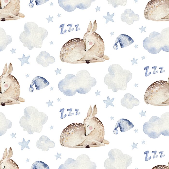 Tapete Kleines schlafendes Reh