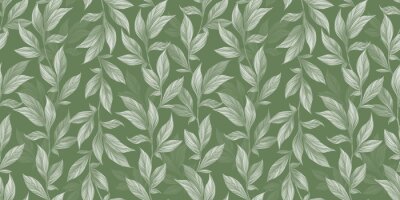 Tapete Kletterblätter in Grün