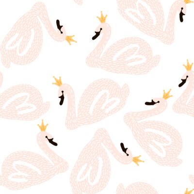 Tapete Königliche Schwäne