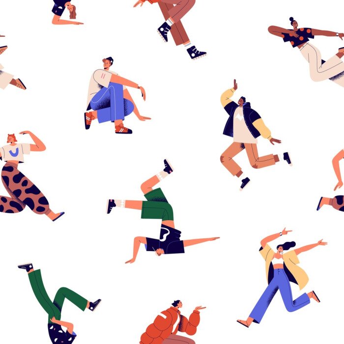 Tapete Konzept der glücklichen jungen Menschen