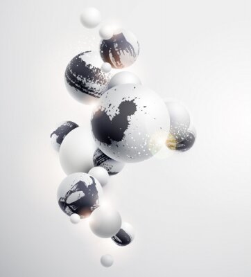 Kugeln 3D in Klecksen