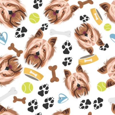 Tapete Lächelnder Hund Yorkshire Terrier