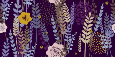 Tapete Lavendel-Kunstwerk