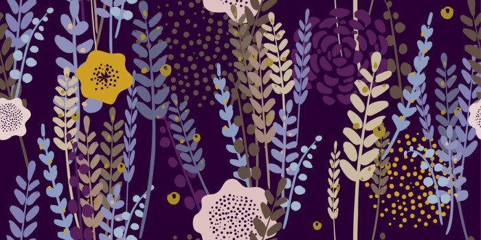 Tapete Lavendel-Kunstwerk