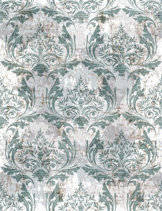 Tapete Leicht beschädigtes viktorianisches Muster