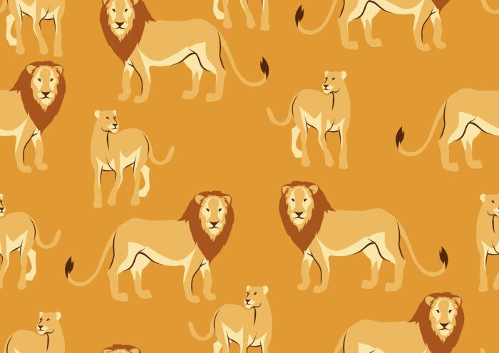 Tapete Löwenfamilie