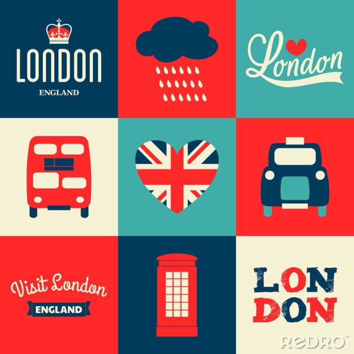 Tapete London-Karten-Sammlung