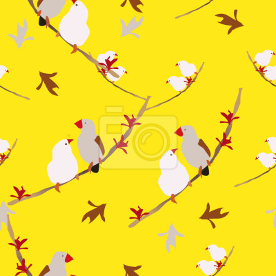 Tapete Lovebirds Gelb