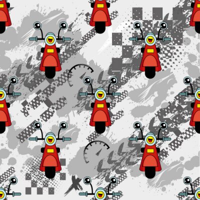 Tapete Lustige rote Motorräder