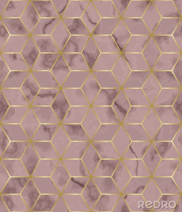 Tapete Luxury Marble Mosaic Star Tile Seamless Pattern