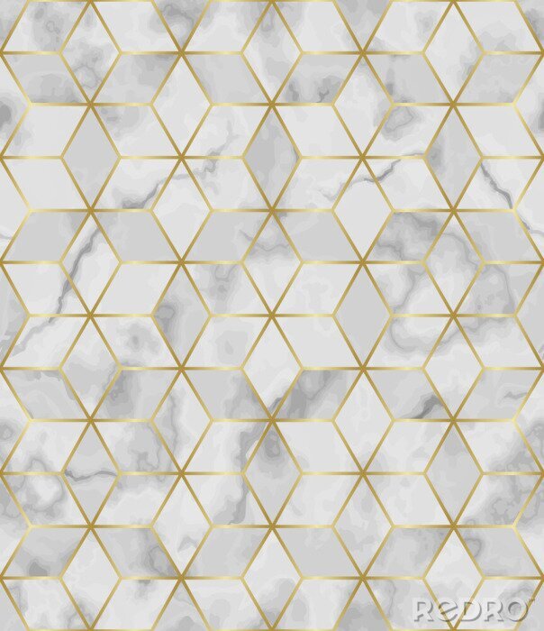 Tapete Luxury Marble Mosaic Star Tile Seamless Pattern