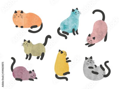 Märchenhafte Regenbogenkatzen