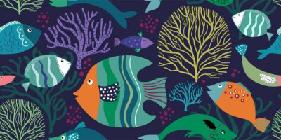 Tapete Märchenwelt unter Wasser